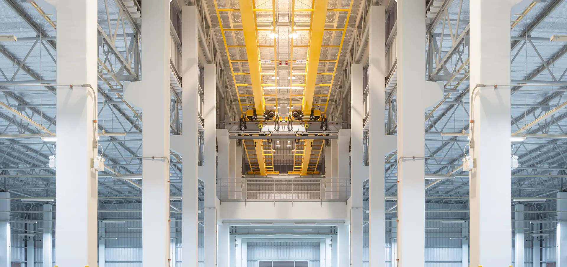 Factory hall of an industrial site captured with 3D laser scanning